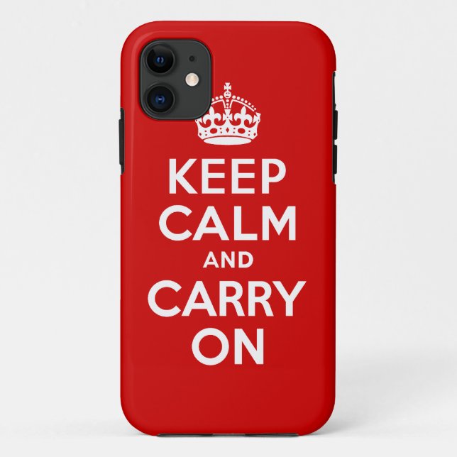 Authentisch behalten Sie Ruhe und machen Sie Rot Case-Mate iPhone Hülle (Rückseite)