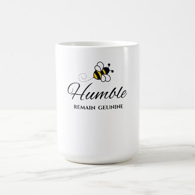 AUTHENTISCH DU, WEIßER 15 OZ. BEE HUMBLE KAFFEETASSE (Mittel)