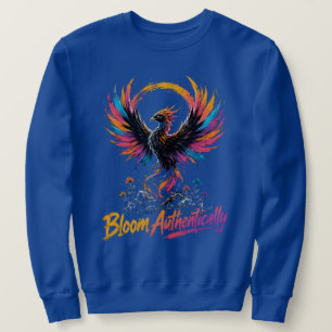 Authentisch Farbige Phoenix-Grafik Sweatshirt