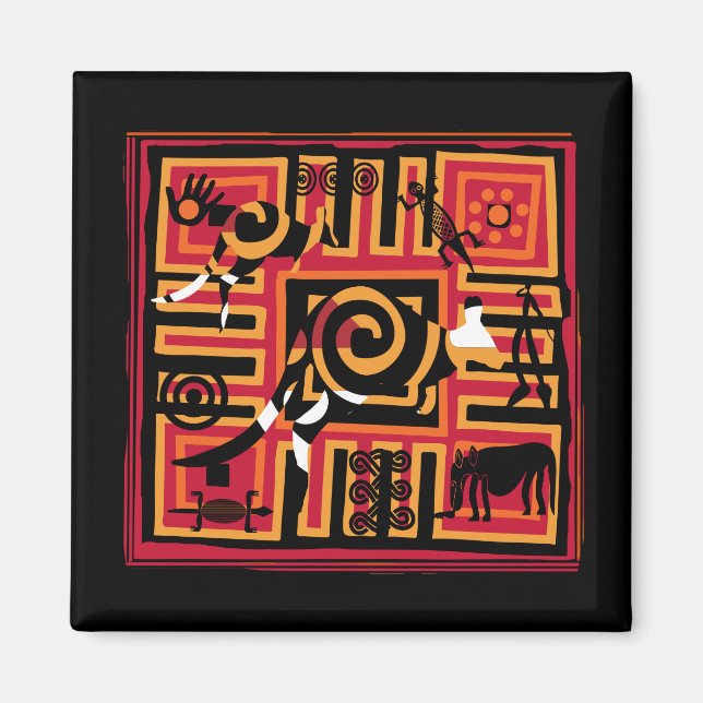 Authentische Aborigine-Kunst Magnet (Vorne)
