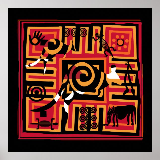 Authentische Aborigine-Kunst Poster (Vorne)