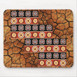 Authentische afrikanische Motifs Stammes Kunst Mou Mousepad