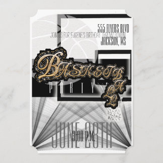 Authentische Basketball-Party Einladung -