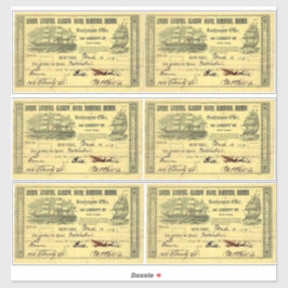 Authentische British Steamship Pass Vintage Travel Aufkleber