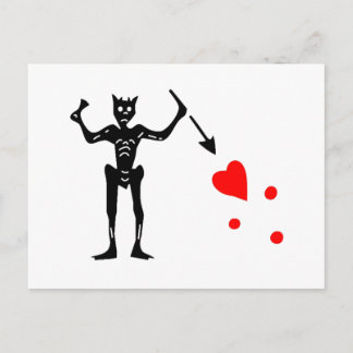 Authentische Flagge für den Blackbeard Postkarte