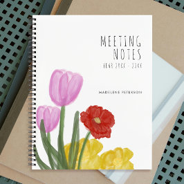 Authentische, handgezogene Blume Notizbuch