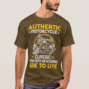 Authentische klassische Motorradfahrer T-Shirt