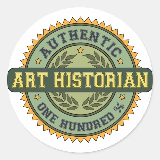 Authentische Kunstgeschichte Runder Aufkleber (Vorderseite)
