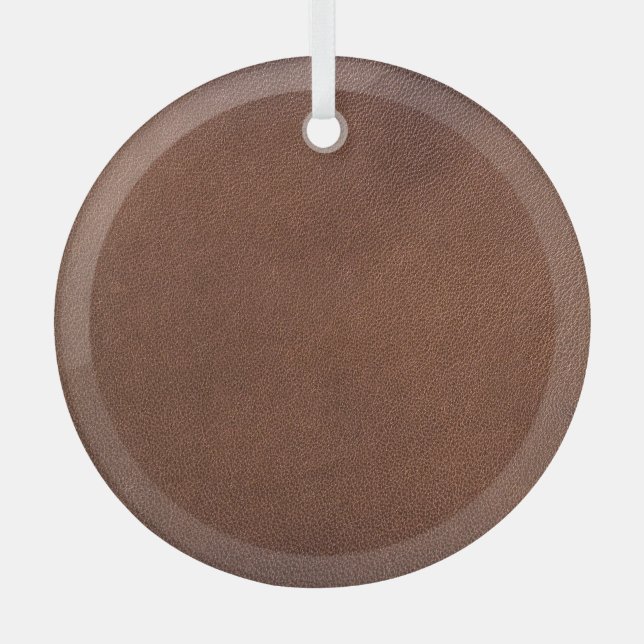 Authentische Ledertextur, echter Hintergrund. Ornament Aus Glas (Vorderseite)