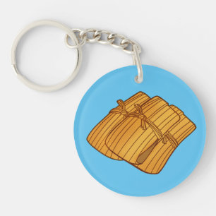 Authentische mexikanische Saison Tamales Schlüsselanhänger