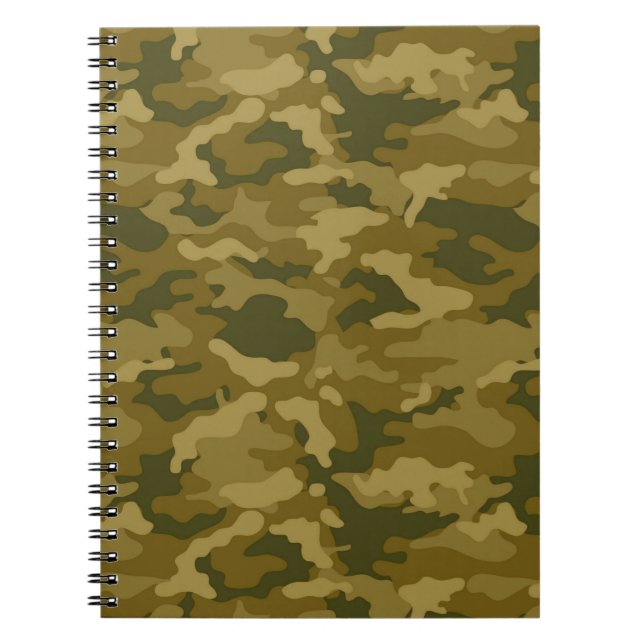 Authentische militärische Camouflage der Grünen Ar Notizblock (Vorderseite)