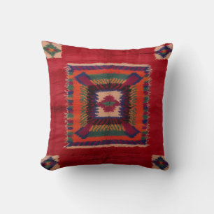 Authentische rote Kilim Kissen für einen zeitlosen