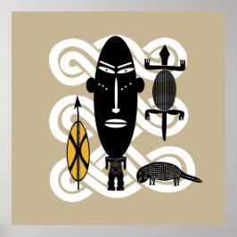 authentische Stammeerkämpfer Poster