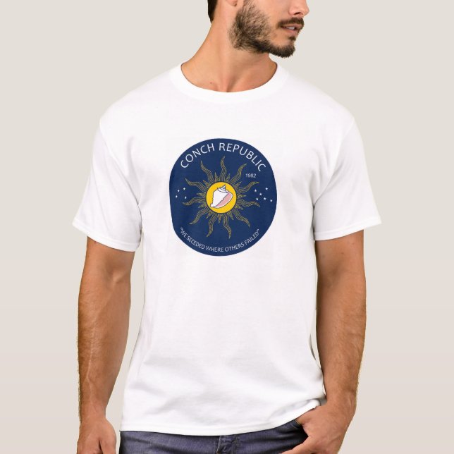 Authentische Tritonshorn-Republik VERMEIDEN FAKES T-Shirt (Vorderseite)