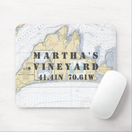 Authentische Vintage Karte des Nautical Martha Mousepad