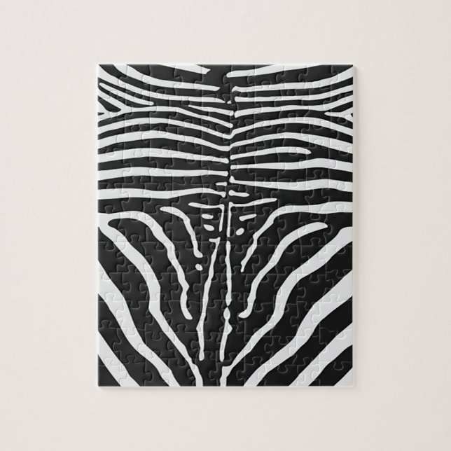 Authentische Zebra-Skin-Printwerbung - Schwarz-wei (Vertikal)