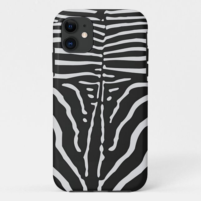 Authentische Zebra-Skin-Printwerbung - Schwarz-wei Case-Mate iPhone Hülle (Rückseite)
