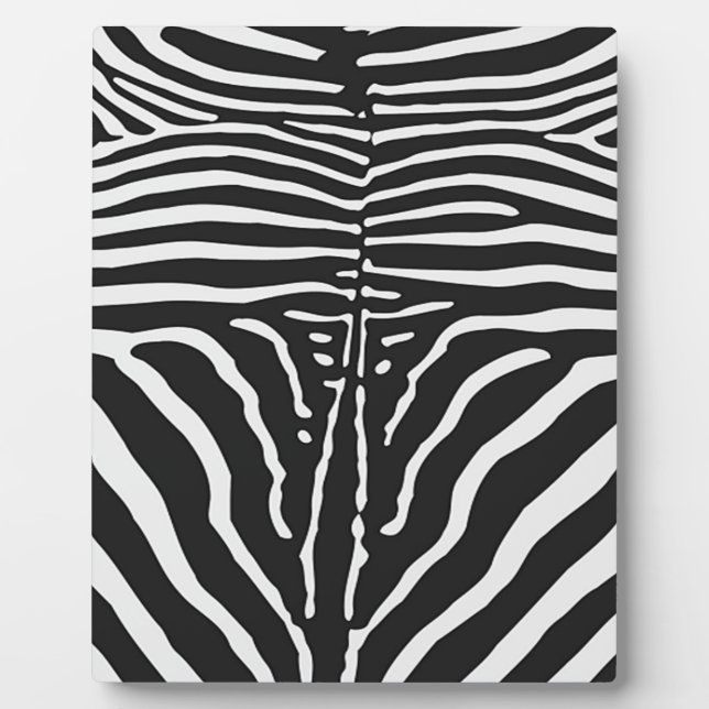 Authentische Zebra-Skin-Printwerbung - Schwarz-wei Fotoplatte (Vorderseite)