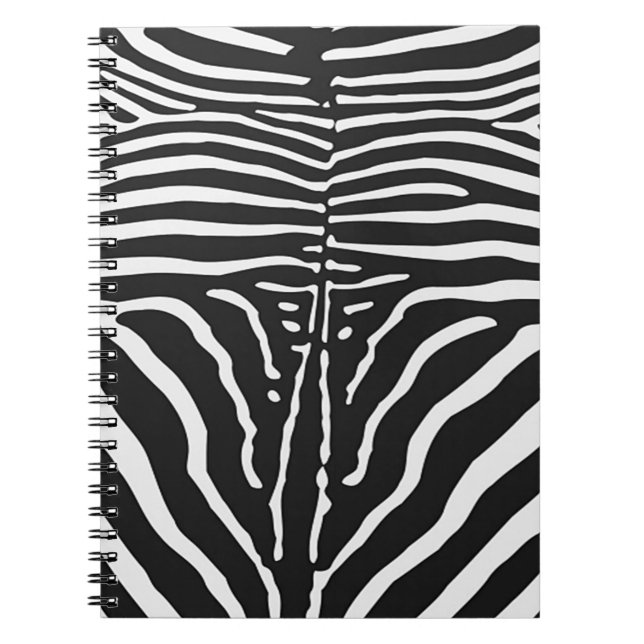 Authentische Zebra-Skin-Printwerbung - Schwarz-wei Notizblock (Vorderseite)