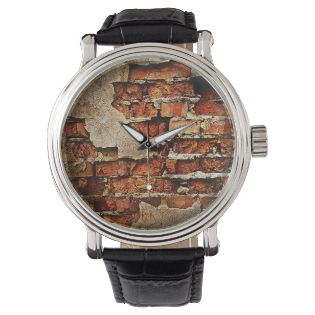 Authentische Ziegelmauer (mehrere Modelle) Armbanduhr (Vorderseite)