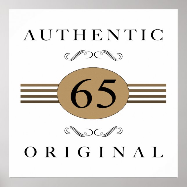 Authentischer 65. Geburtstag Poster (Vorne)