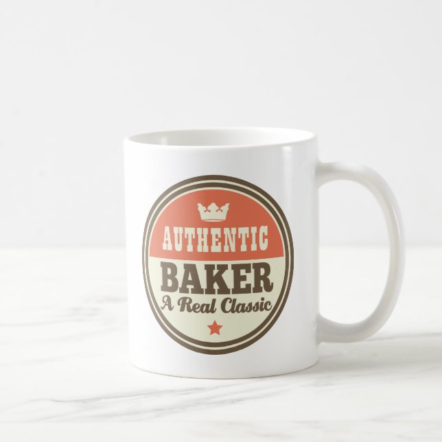 Authentischer Bäcker-Vintage Geschenk-Idee Kaffeetasse (Rechts)