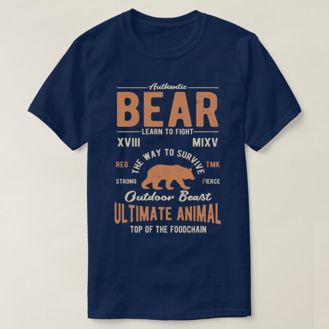 Authentischer Bär T-Shirt (Design vorne)