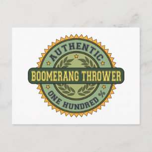 Authentischer Boomerang Thrower Postkarte