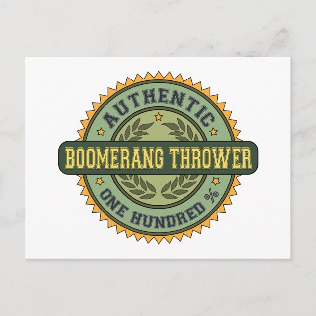 Authentischer Boomerang Thrower Postkarte (Vorderseite)