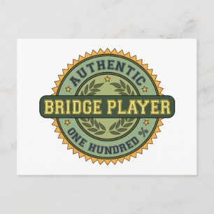 Authentischer Bridge-Player Postkarte