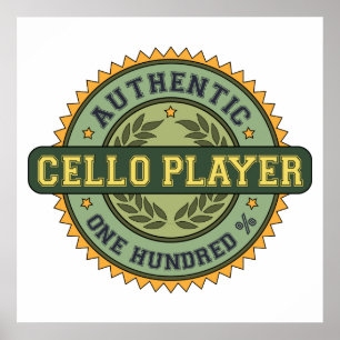 Authentischer Cello Player Poster