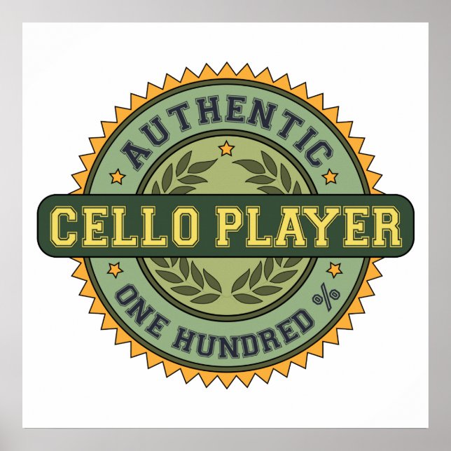Authentischer Cello Player Poster (Vorne)