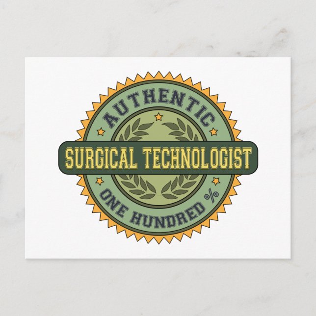 Authentischer Chirurgischer Technologe Postkarte (Vorderseite)