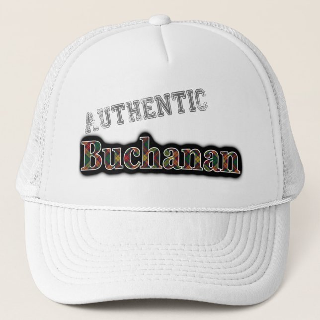 Authentischer Clan Buchanan Scottish Tartan Name Truckerkappe (Vorderseite)