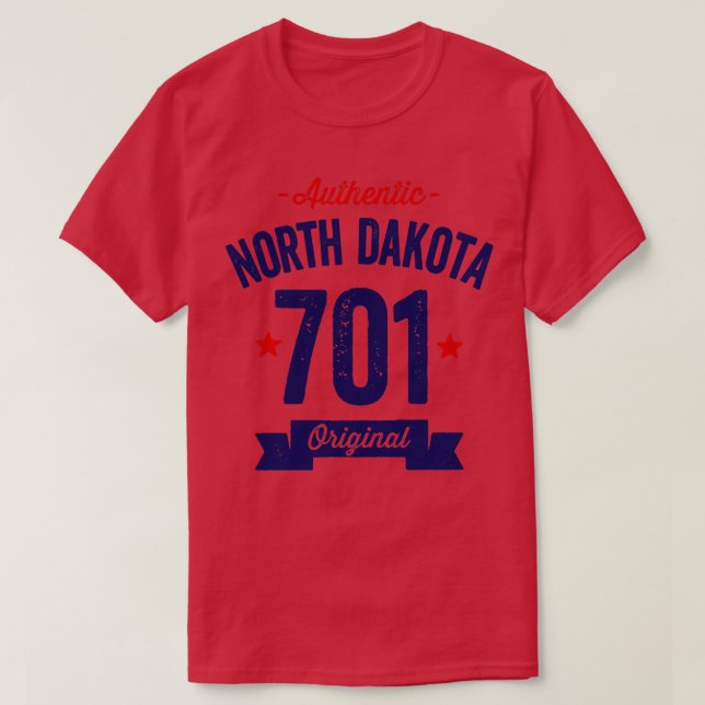 Authentischer Code North Dakota 701 T-Shirt (Design vorne)
