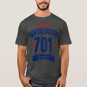 Authentischer Code North Dakota 701 T-Shirt