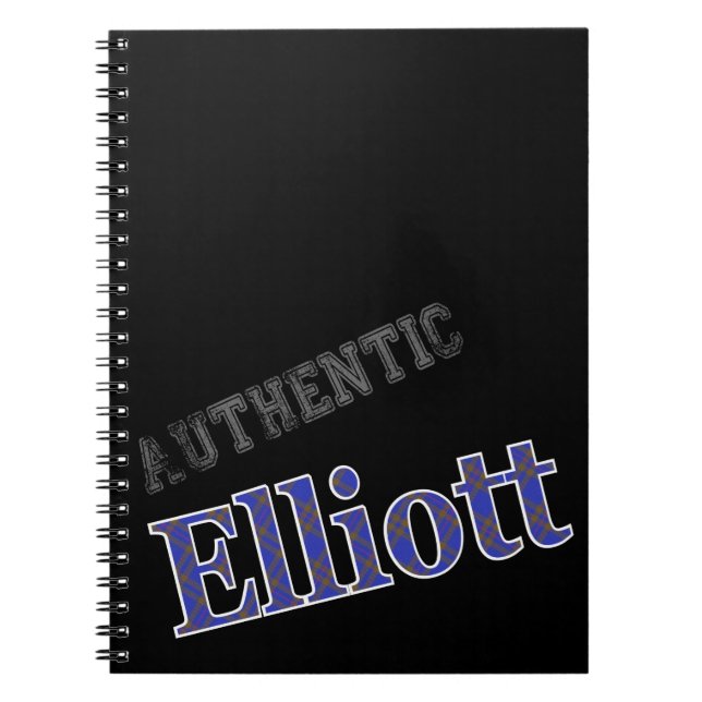Authentischer Designklan Elliott Tartan Notizblock (Vorderseite)