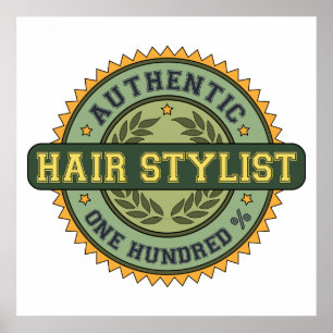 Authentischer Haarstylist Poster