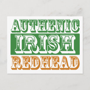 Authentischer irischer Redhead Postkarte