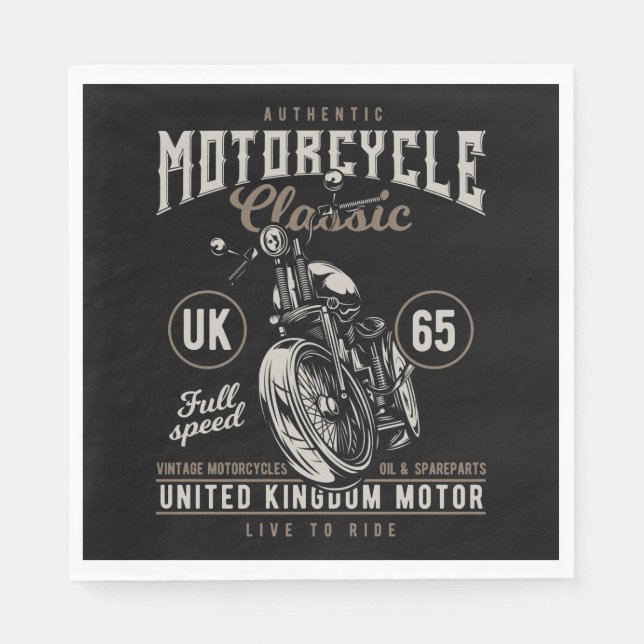 Authentischer Kraftrad Classic Serviette (Vorderseite)