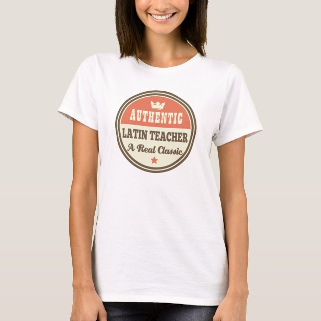 Authentischer lateinischer Lehrer-Vintage T-Shirt (Vorderseite)