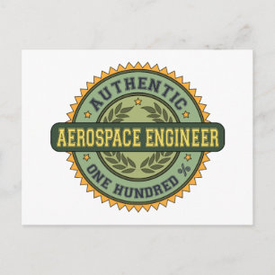 Authentischer Luftfahrtingenieur Postkarte