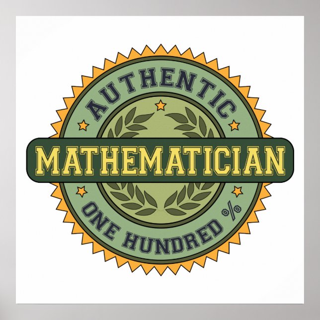 Authentischer Mathematiker Poster (Vorne)
