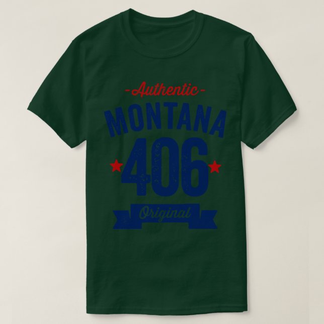 Authentischer Montana 406 Bereichscode T-Shirt (Design vorne)
