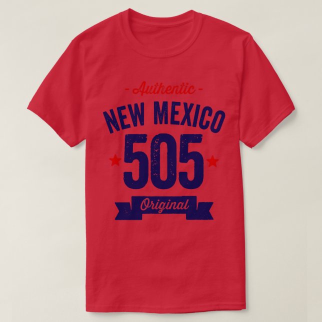 Authentischer New Mexico 505 Area Code T-Shirt (Design vorne)