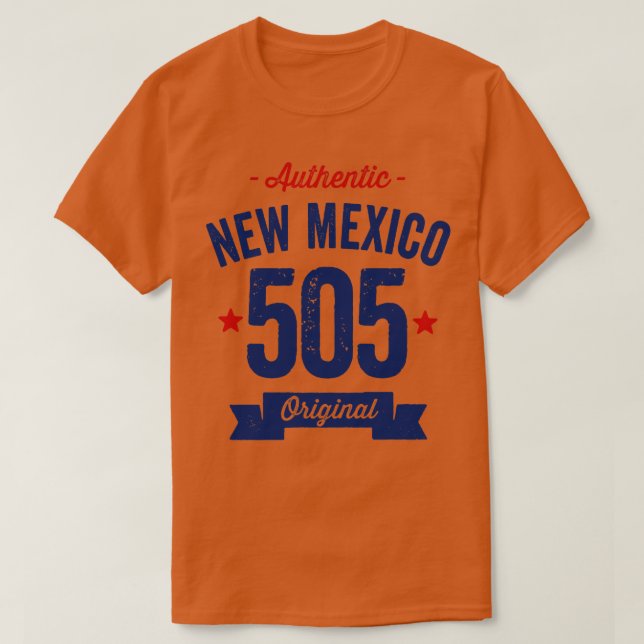 Authentischer New Mexico 505 Area Code T-Shirt (Design vorne)