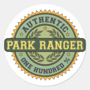 Authentischer Park Ranger Runder Aufkleber