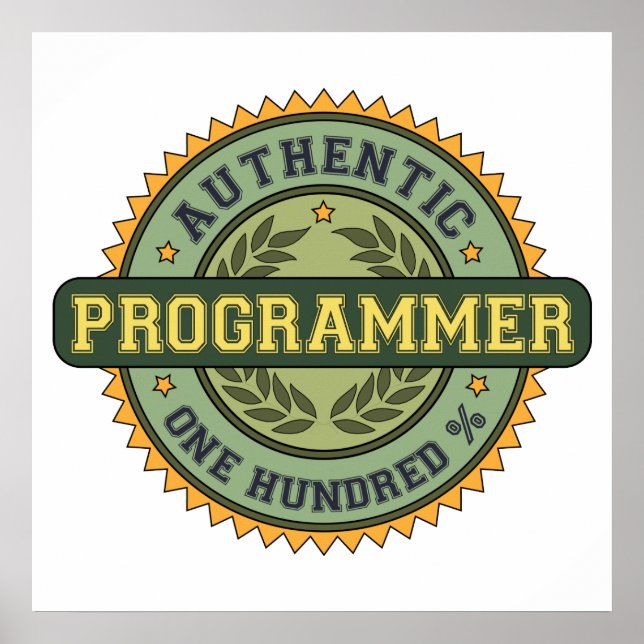 Authentischer Programmierer Poster (Vorne)