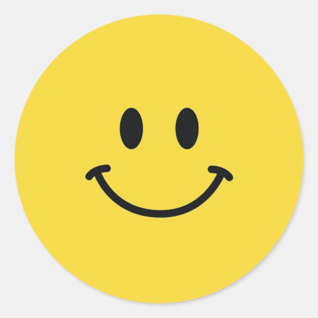 Authentischer Smiley Runder Aufkleber (Vorderseite)