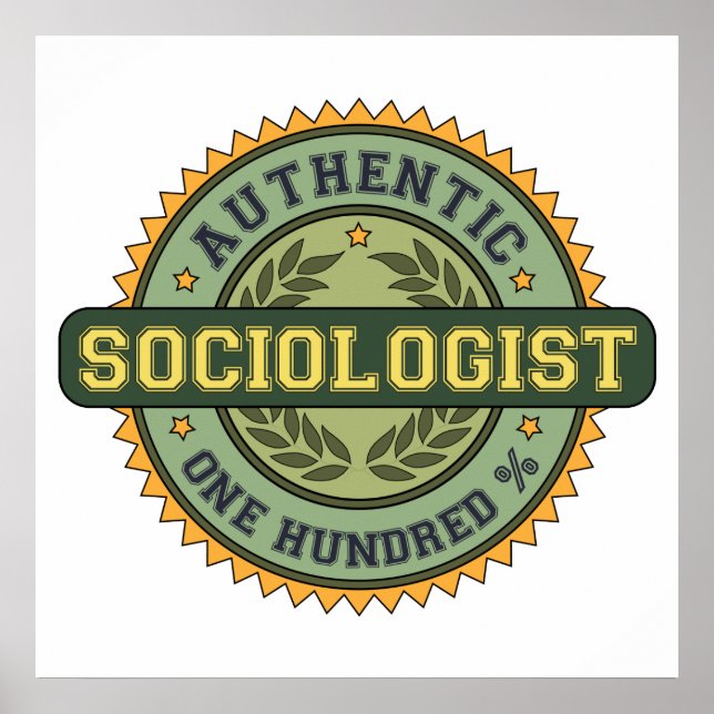 Authentischer Soziologe Poster (Vorne)